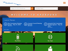 Tablet Screenshot of cityofkaukauna.com